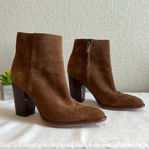 Sam Edelman Suede Zip On Booties Size 8.5